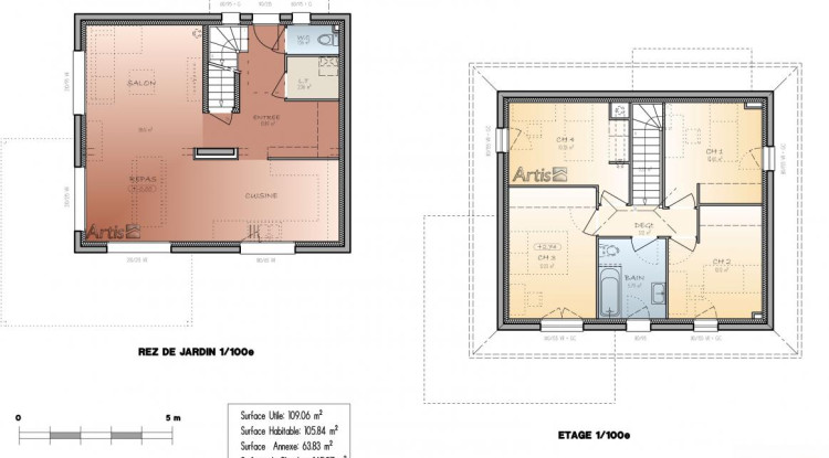 Faites construire votre villa à Mijouet avec Artis 106m² - 561500€ - 1