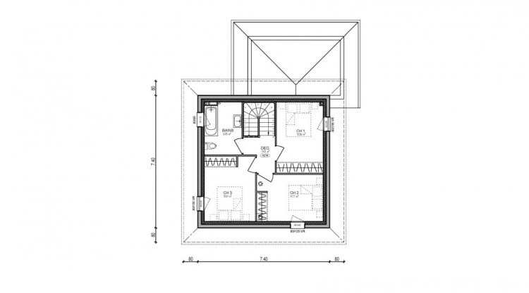 Projet maison avec sous sol complet + terrain à Bonne 82m² - 445600€ - 3