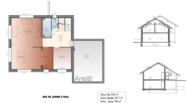 Attik - Artis - 121 m² 121m² - 610000€ - 1