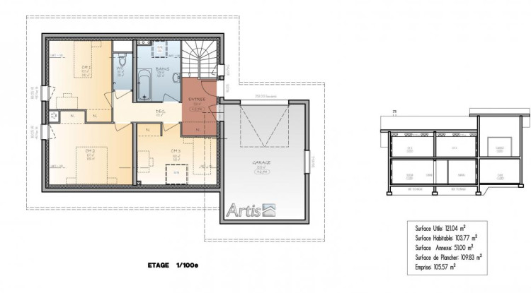 Attik - Artis - 121 m² 121m² - 610000€ - 2