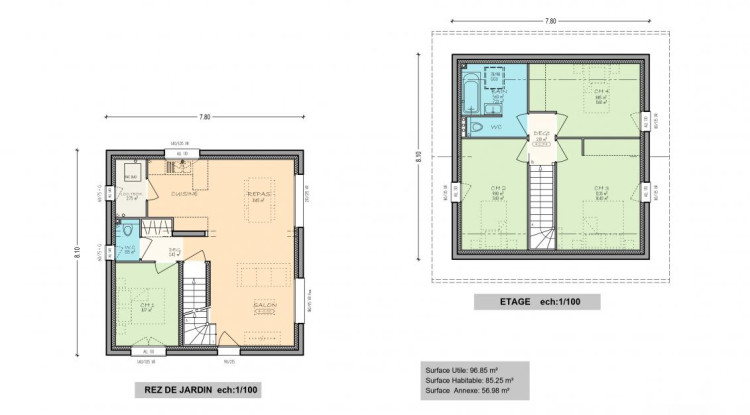 Votre maison à Vaulx 110m² - 504400€ - 2