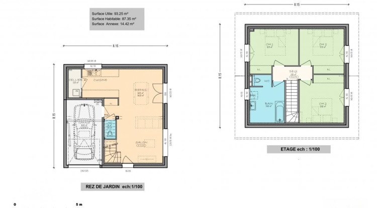 A Bloye, nouveau programme de 3 villas individuelles ! 96m² - 389000€ - 2