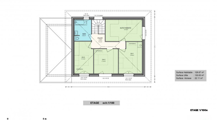 Construire sa maison à Valleiry sur un terrain plat de 664m² 126m² - 595000€ - 1