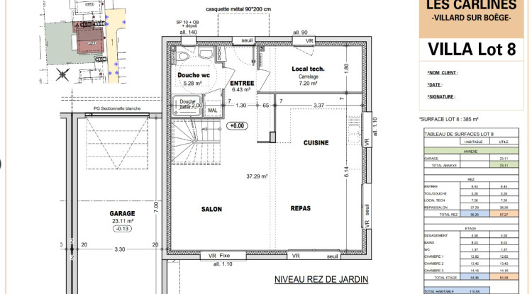 Votre maison neuve ARTIS dans un lotissement au calme sur la commune de Villard 110m² - 455000€ - 1