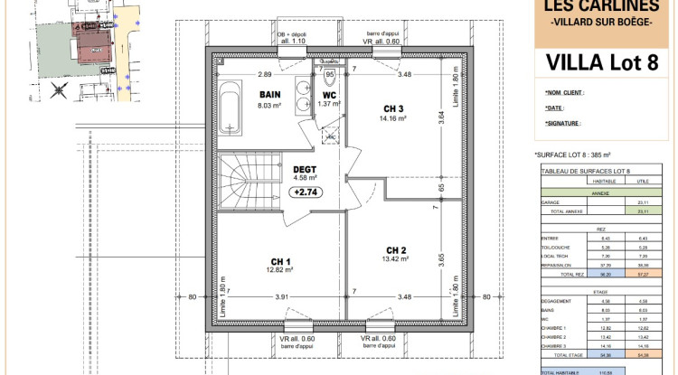 Votre maison neuve ARTIS dans un lotissement au calme sur la commune de Villard 110m² - 455000€ - 2