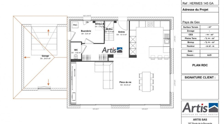 CESSY Centre - Maison Individuelle ARTIS 145 m² + Terrain 700 m² 145m² - 795000€ - 1