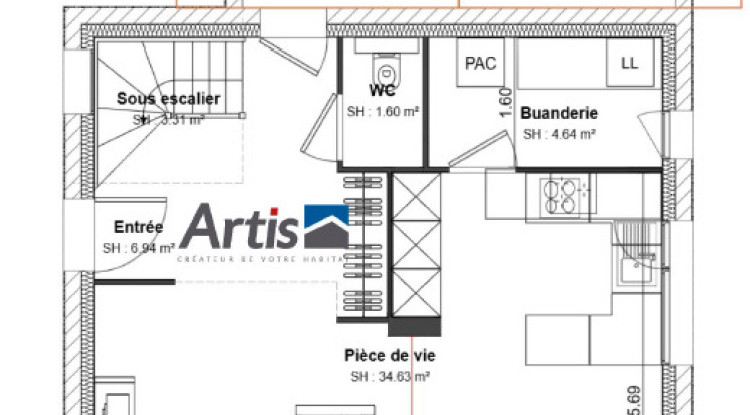 SERGY - Maison neuve ARTIS 100 m² + Terrain 459 m² 100m² - 582000€ - 1