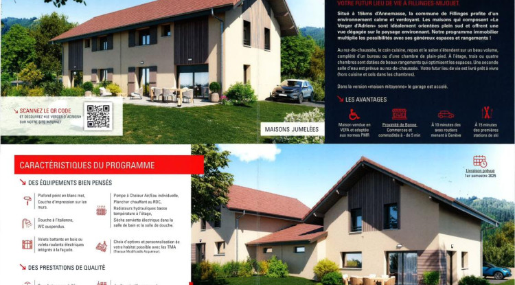 Votre maison clés en main ARTIS à Fillinges sur les hauteurs exposition plein Sud 109m² - 515000€ - 2