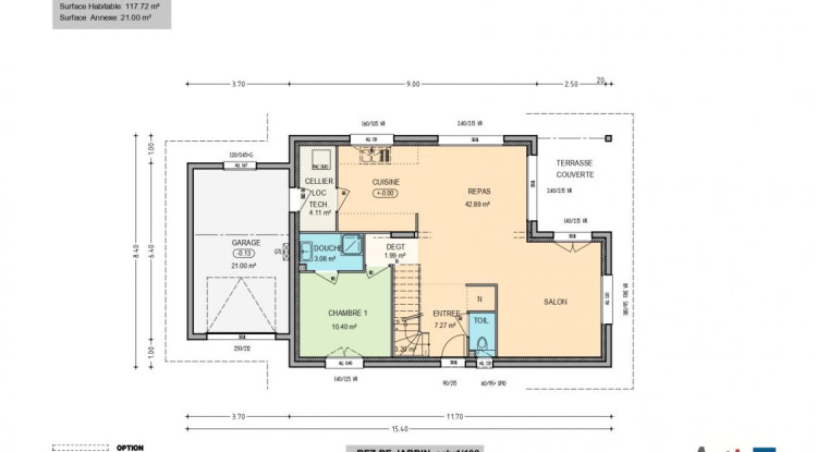 Maison neuve Artis sur grand terrain de 850 m² 130m² - 617000€ - 3