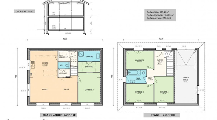 Votre maison neuve dans un secteur calme et privilégié à Léaz 108m² - 534795€ - 2