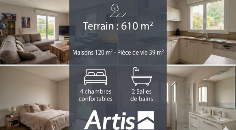 CROZET - Maison ARTIS  120 m² - Terrain viabilisé 610 m ² 120m² - 640000€ - 1