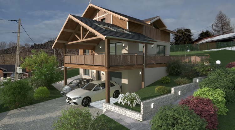 Superbe terrain au Bosson avec jolie vue 130m² - 739478€ - 1