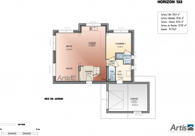 modèle horizon artis plan intérieur