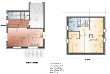 modèle astuce entrée côté artis plan intérieur