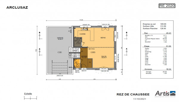 Plan modèle Arclusaz