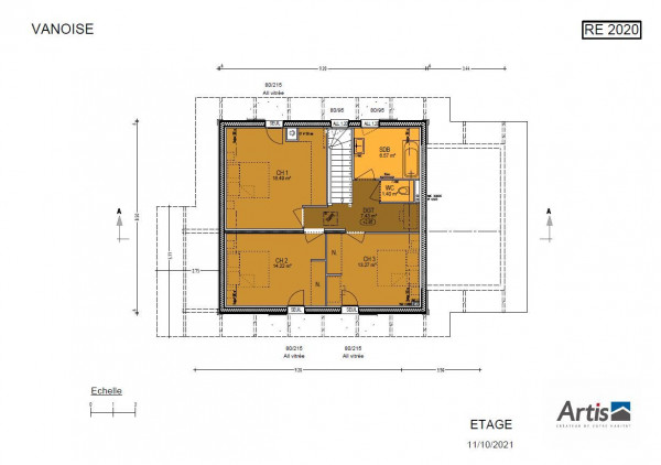 Chalet Artis | modèle Vanoise plan intérieur