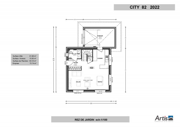 modèle city artis plan intérieur