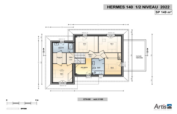 Plan hermès 140 étage