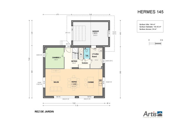 modèle hermès 145 artis plan intérieur