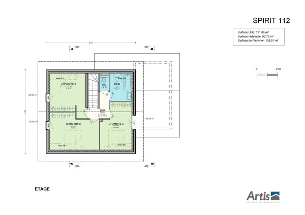 modèle spirit artis plan intérieur