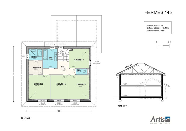 modèle hermès 145 artis plan intérieur