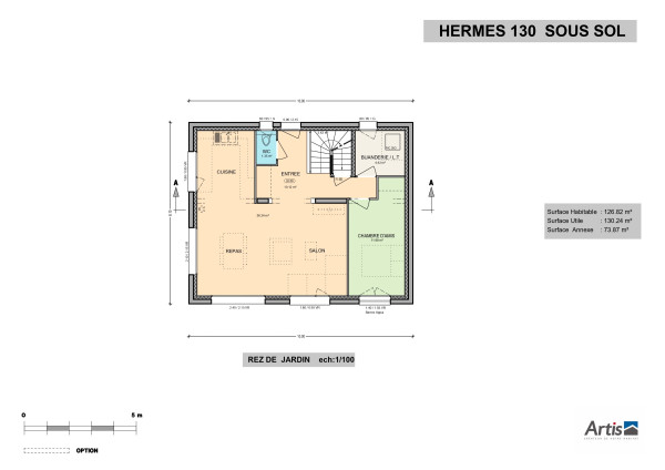 modèle hermès 130 sous-sol plan intérieur