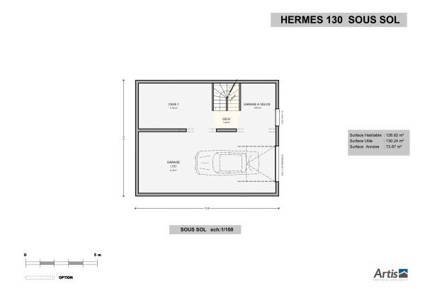modèle hermès 130 sous-sol plan intérieur