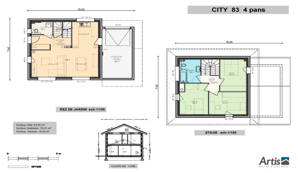 modèle city artis plan intérieur