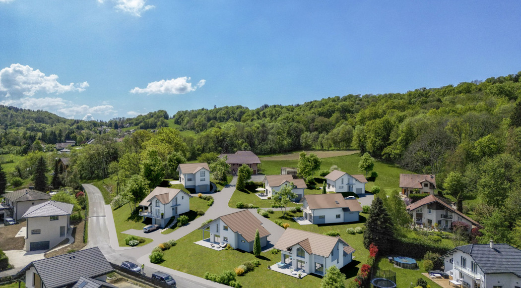 Charvonnex 7 maisons vue paysagère