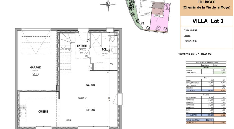 Votre maison neuve à Fillinges sur les hauteurs exposition plein Sud 109m² - 475000€ - 1