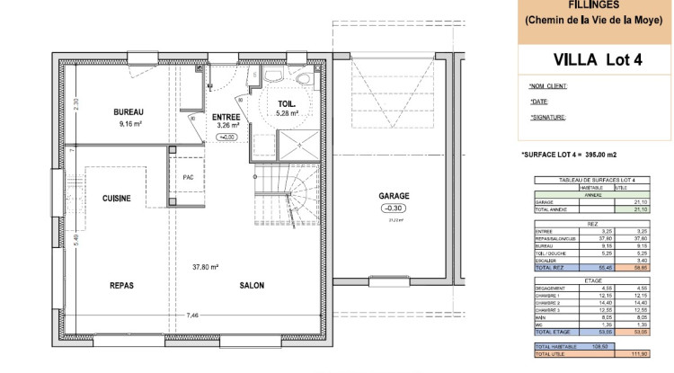 Votre maison neuve à Fillinges sur les hauteurs exposition plein Sud 109m² - 515000€ - 1