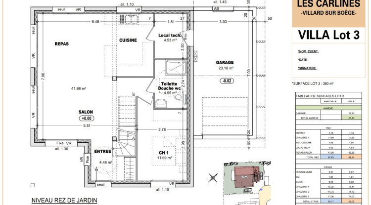 Votre maison neuve ARTIS dans un lotissement au calme sur la commune de Villard 121m² - 520000€ - 1