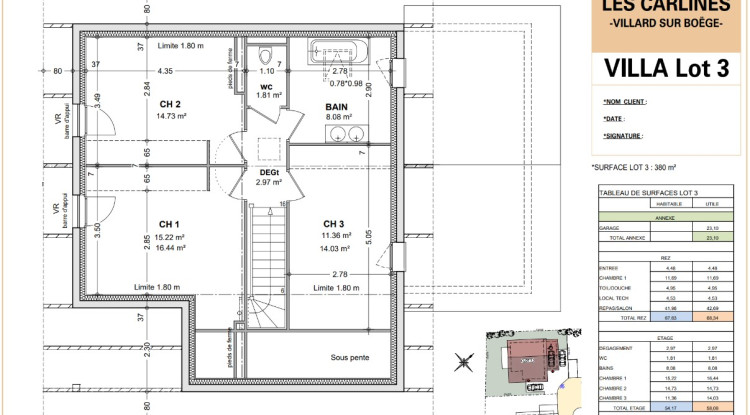 Votre maison neuve ARTIS dans un lotissement au calme sur la commune de Villard 121m² - 520000€ - 2