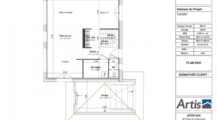 THOIRY - Maison neuve ARTIS 115m² + Garage + Terrain 453 m² 116m² - 621000€ - 2