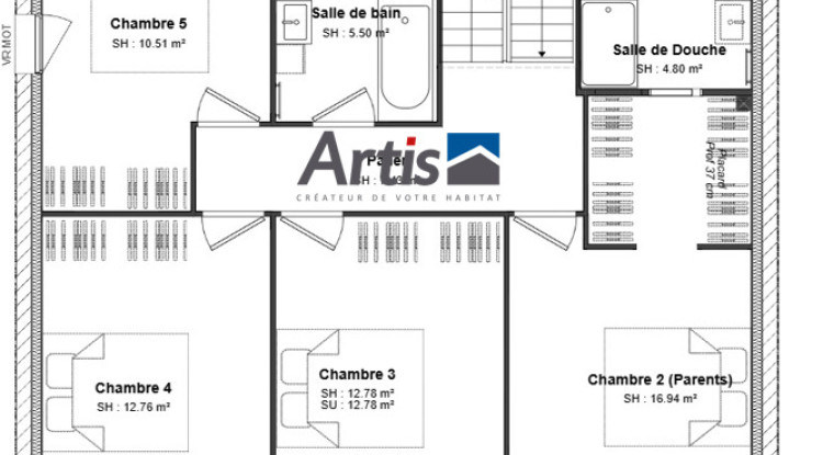 CESSY Tutegny - Maison Individuelle ARTIS 145 m² + Terrain 675 m² 145m² - 821000€ - 5