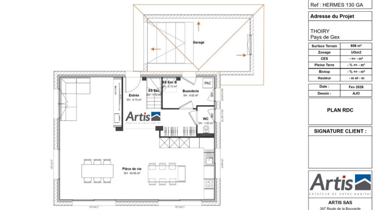 THOIRY proche Centre village - Maison ARTIS 129 m² + Terrain 600 m² 129m² - 705000€ - 2