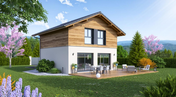 À deux pas de Saint-Gervais : maison bois avec vue imprenable sur les Aravis 95m² - 449800€ 