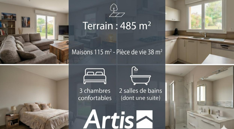 CROZET - Maison ARTIS  115 m² - Terrain viabilisé 485m ² 115m² - 625000€ - 1