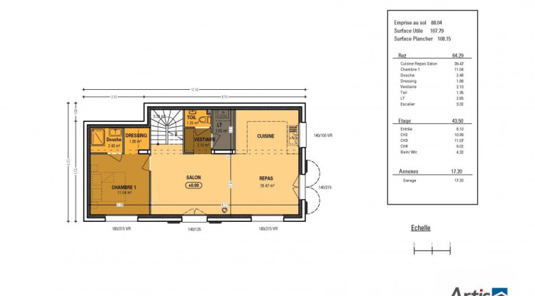 Votre Chalet ARTIS à Glières Val de Borne (Petit Bornand) 108m² - 636000€ - 2