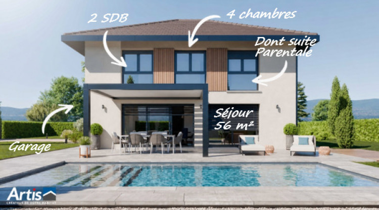 VERSONNEX Centre Village - Terrain 512 m² + Maison ARTIS 145 m² avec Garage 145m² - 715000€ - 1