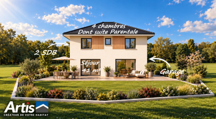 VERSONNEX Centre Village - Terrain 461 m² + Maison ARTIS 123m² avec Garage 123m² - 625000€ - 1